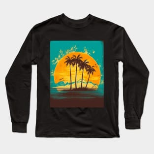 Vintage Tropics, Rediscover Summer's Exotic Adventure Long Sleeve T-Shirt